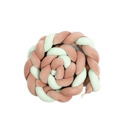 MO'CUDDLES BABY BED BRAIDED BUMPER- SOFT&SAFE (2M/4M)